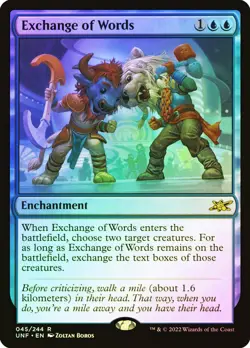 MTG FOIL Exchange of Words - Unfinity #045 - Image 1