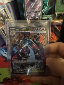 Pokemon Mega Charizard Ex Promo English (ERROR CARD/CRIMP ON TOP) - Image 1