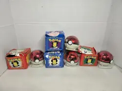 1999 Pokemon 23k Gold Plated Trading Cards Burger King w/Poke Balls Lot Of 4 - Image 1