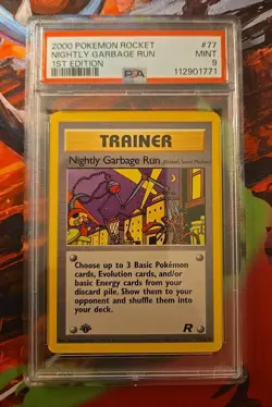 Nightly Garbage Run 77/82 1st Edition Team Rocket Vintage Pokemon PSA Mint 9 🌟 - Image 1