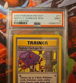 Nightly Garbage Run 77/82 1st Edition Team Rocket Vintage Pokemon PSA Mint 9 🌟 - Image 2