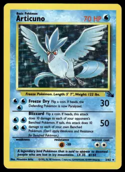 Pokemon TCG Fossil #02/62 Articuno (2) LP - Image 1