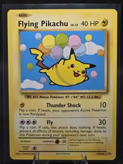 2016 Pokemon XY Evolutions #110/108 Flying Pikachu Secret Rare NM - Image 1