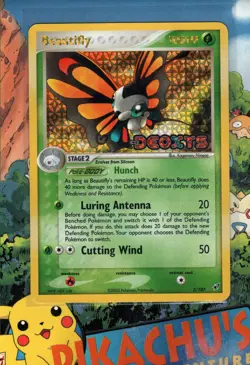 Pokemon TCG Beautifly EX Deoxys 2/107 Reverse Holo Rare Stamped Played - Image 1