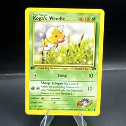 Koga's Weedle 82/132 Gym Challenge NM 1st Edition Pokemon - Image 1