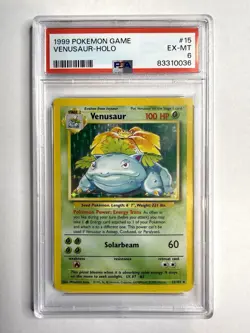 Pokemon TCG Venusaur Base Set Holo Unlimited PSA 6 - Image 1