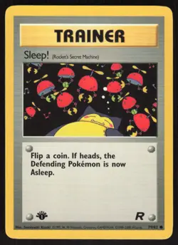 Pokemon TCG Team Rocket #79/82 Sleep! (Rocket's Secret Machine) 1st Edition NM - Image 1