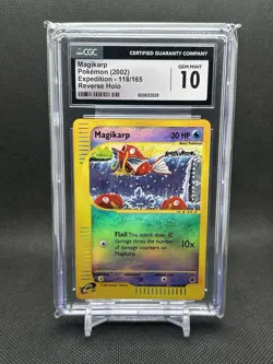 Pokemon Magikarp 118/165 Reverse Holo Expedition - CGC 10 - LOW POP - Image 1