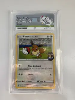 Pokemon TCG - Eevee on the Ball 002/005 - Futsal - Graded ACE 9 - Image 2