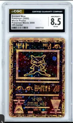 CGC NM/MINT+ 8.5 Pokemon Ancient Mew Pokemon Movie 2000 Promo Holo (Rare Error) - Image 1