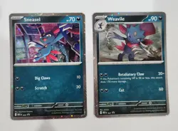 2 Sneasel & Weavile MEP Mega Evolution Blister Promo Cosmos Holo Pokemon 020 021 - Image 1