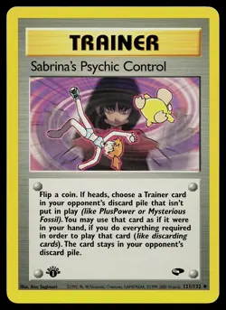 Pokemon Card - Sabrina's Psychic Control Gym Challenge 121/132 Uncommon 1st Edit - Image 1