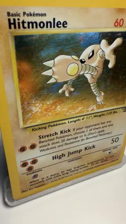 Hitmonlee 7/62 Holo Rare Fossil Set WotC 1999 Vintage Pokemon Card LP - Image 3