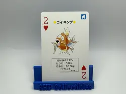 1998 Pokemon Poker Card Magikarp (Two Of Hearts, Blue back) - Image 1