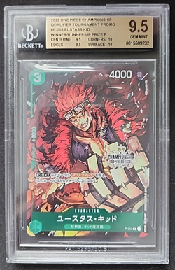 EUSTASS “CAPTAIN” KID P-003 WINNER PRIZE PROMO, BGS 9.5 GEM MINT, ONE PIECE CARD - Image 1