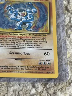 Machamp 8/102 1st Edition NM Holo Rare Base Set Pokemon Card 1999 WOTC - Image 2