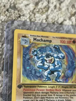 Machamp 8/102 1st Edition NM Holo Rare Base Set Pokemon Card 1999 WOTC - Image 4