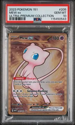 2023 Pokemon Mew ex Full Art 151 UPC Gold Metal Promo Card 205/165 PSA 10 GEM MT - Image 1