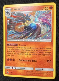 Lucario SM54 Holo Promo Pokemon TCG Card Sun & Moon - NM w/ 💫 SWIRL - Image 1