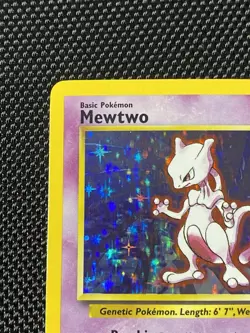 Pokemon Mewtwo TCG Base Set Holo Unlimited Rare Card 10/102 LP/NM - Image 2