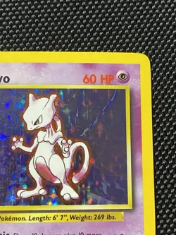 Pokemon Mewtwo TCG Base Set Holo Unlimited Rare Card 10/102 LP/NM - Image 3