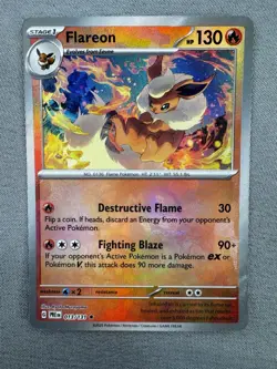 Pokemon TCG Flareon Master Ball Reverse Holo Card 013/131 Prismatic Evolutions - Image 2