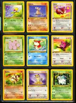 1999 Pokemon 1ST EDITION Jungle Set NEAR COMPLETE Non Holo COMMON Cards Lot NM - Image 2