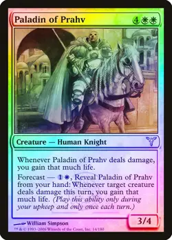 Paladin of Prahv FOIL Dissension NM White Uncommon MAGIC MTG CARD ABUGames - Image 1