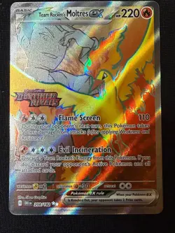 Team Rocket's Moltres ex - (Destined Rivals Stamp) 208/182 Miscellaneous Cards & - Image 1