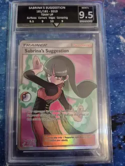 Sabrina's Suggestion 181/181 Team Up Full Art Get Graded 9.5 Mint+ Pokemon Card - Image 1