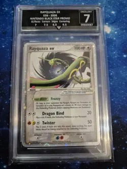 Pokemon Rayquaza EX 039 TCG Black Star Promo Get Graded 7 Excellent Rare Card - Image 1