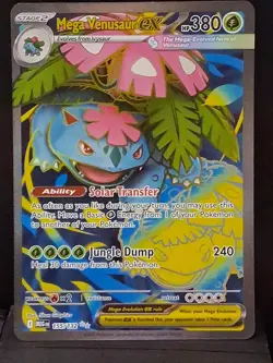 Pokemon TCG Mega Evolutions Mega Venusaur EX Full Art Card 155/132 Near Mint - Image 1