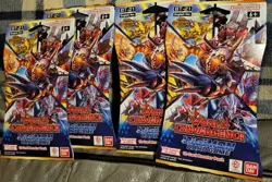 Lot Of (4) Digimon World Convergence Sleeved Booster Packs BT-21. 12 card packs. - Image 1