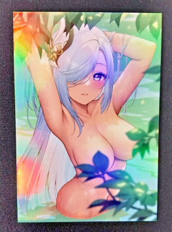 Ganyu Goddess Story Doujin HoloFoil Waifu Trading Card Genshin Impact - Image 1