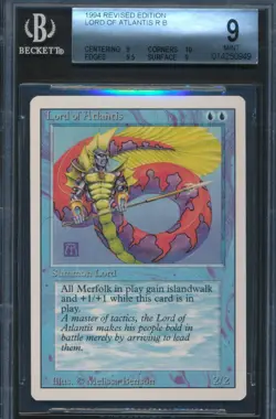 Revised Lord of Atlantis BGS 9 Graded Magic MTG (0949) - Image 1