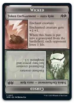 Wicked Role / Cursed Role Token #17 (NM) Wilds of Eldraine WOE Magic MTG - Image 1