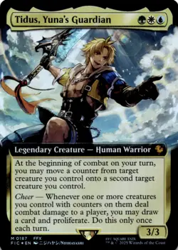 MTG Tidus, Yuna's Guardian (Extended Art) Foil NM Commander: FINAL FANTASY Magic - Image 1