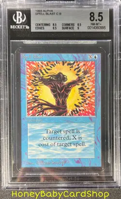 MTG Limited Edition Alpha 1993 Spell Blast BGS 8.5Q+ (Baby Quad+) NM/MT+ 93/94 - Image 1