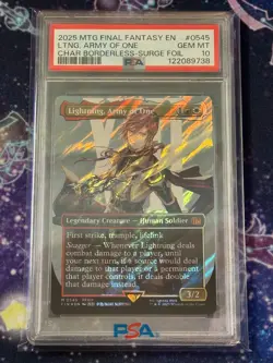 Lightning, Army of One 0545 Borderless Surge Foil Graded 10 PSA - Image 1