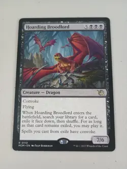 MTG Hoarding Broodlord March of the Machine Dragon Magic NM - Image 1