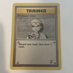 Professor Oak - 116/130 Base Set 2 Regular 2000 Pokemon TCG LP/MP - Image 1