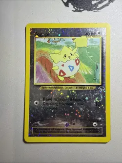 Pokemon TCG Togepi Southern Islands 4/18 Promo Reverse Holo SWIRL - Image 1