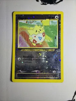 Pokemon TCG Togepi Southern Islands 4/18 Promo Reverse Holo SWIRL - Image 2