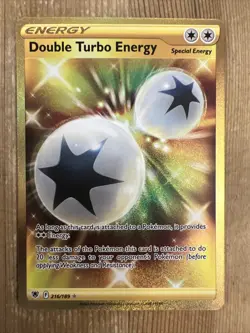 Double Turbo Energy 216/189 Gold Secret Rare - Pokemon Card Astral Radiance NM - Image 1