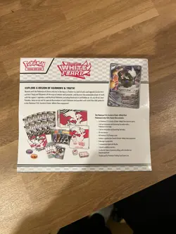 Pokemon Center White Flare ETB Elite Trainer Box Factory Sealed - SLIGHT RIP - Image 4
