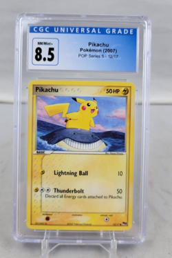 2007 Pokemon Pop Series 5 Pikachu 12/17 CGC 8.5 NM/Mint + - Image 1