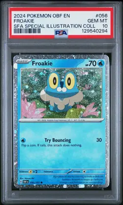 2024 POKEMON OBF EN-OBSIDIAN FLAMES #056 FROAKIE PSA 10 - Image 1