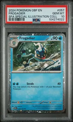 2024 POKEMON OBF EN-OBSIDIAN FLAMES #057 FROGADIER PSA 10 - Image 1