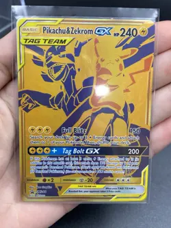 Pokemon Pikachu & Zekrom GX Tag Team SM248 Sun & Moon Promo NM. - Image 3