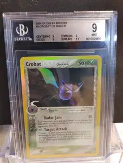Crobat HOLO R 2005 Pokemon EX Delta Species BGS GRADED 9 - Image 1